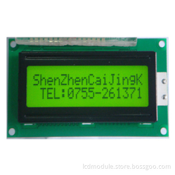 16 X 2-Character Stn LCD Module with Yellow-Green Backlight